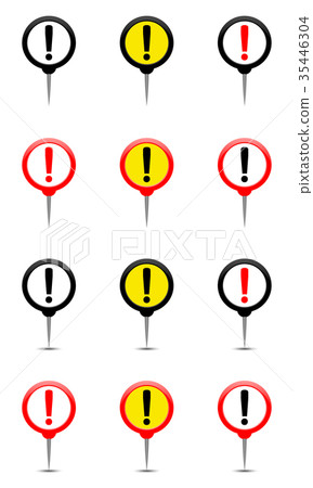 Round pin with exclamation mark Round pin with exclamation mark 35446304