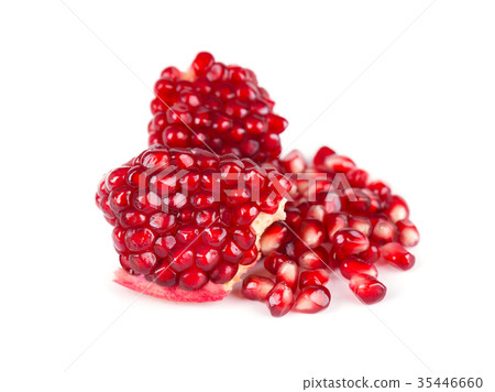 Pomegranate isolated on white background. Macro. Pomegranate isolated on white background. Macro. 35446660