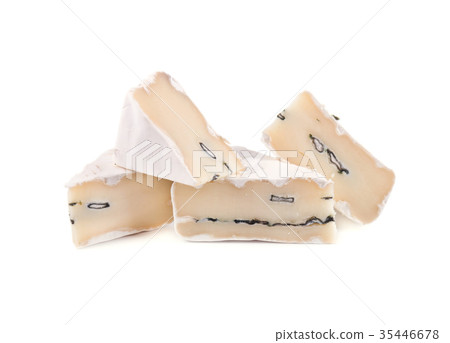Cheese with white and blue mold. Fresh cheese 35446678