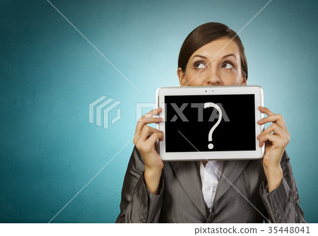 Woman with tablet 35448041