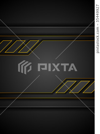 Dark abstract technology flyer design 35449927