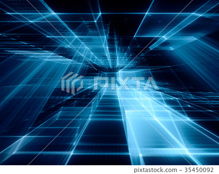 Abstract blue background element on black. 35450092