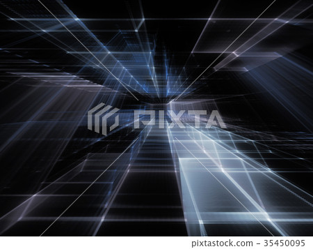 Abstract blue background element on black. 35450095