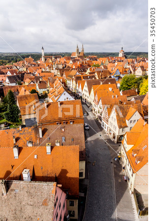 panoramic city skyline in Rothenburg, Germany 35450703