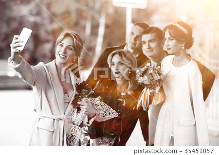 Bridesmaids at the wedding friends company 35451057