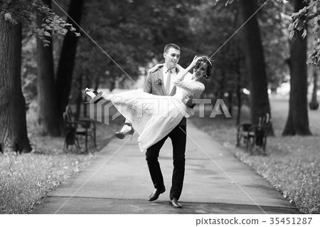 Wedding, the bride and groom on the wedding day photosession Wedding, the bride and groom on the wedding day photosession 35451287