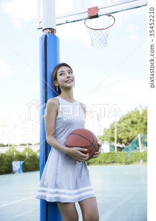 年輕女子，體育，籃球 35452210