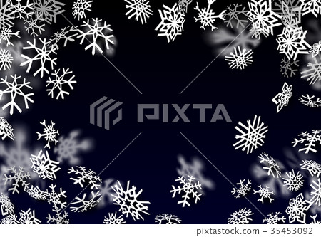Snowfall background. Falling transparent snow with 35453092