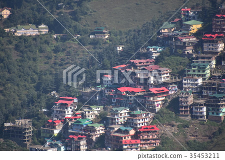 Amazing views of India The beautiful city of Shimla and the mountains of the Himalayas Amazing views of India The beautiful city of Shimla and the mountains of the Himalayas 35453211