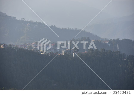 Amazing views of India The beautiful city of Shimla and the mountains of the Himalayas Amazing views of India The beautiful city of Shimla and the mountains of the Himalayas 35453481