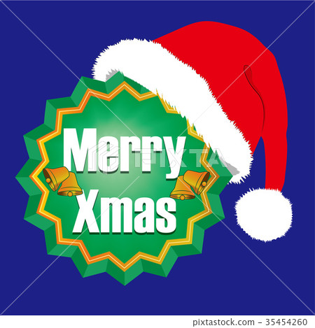 Merry Christmas logo Santa hat illustration | Merry Christmas logo Merry Christmas logo Santa hat illustration | Merry Christmas logo 35454260