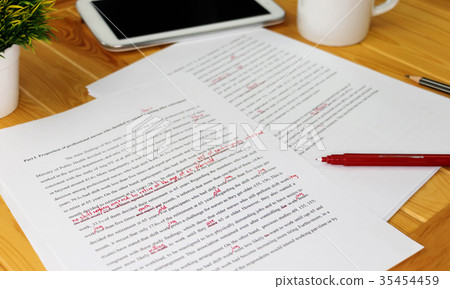 proofreading paper on table 35454459