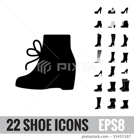 Shoes vector icon set 35455187