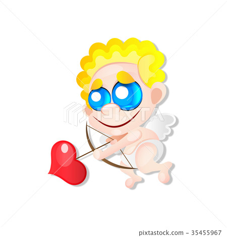 Beautiful and pretty cartoon little angel Beautiful and pretty cartoon little angel 35455967