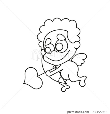 Beautiful and pretty cartoon little angel 35455968