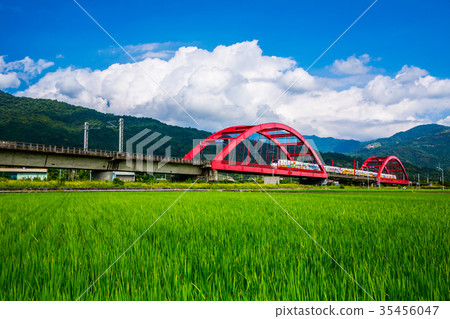 Taiwan Hualien Yuli Train Scenery Asia Taiwan Hualien scenery Taiwan Hualien Yuli Train Scenery Asia Taiwan Hualien scenery 35456047