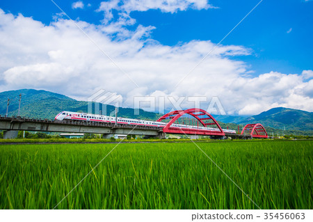 台灣花蓮玉里火車風光Asia Taiwan Hualien scenery 35456063
