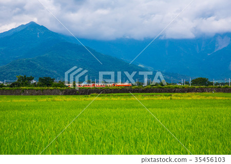 台灣花蓮玉里火車風光Asia Taiwan Hualien scenery 35456103