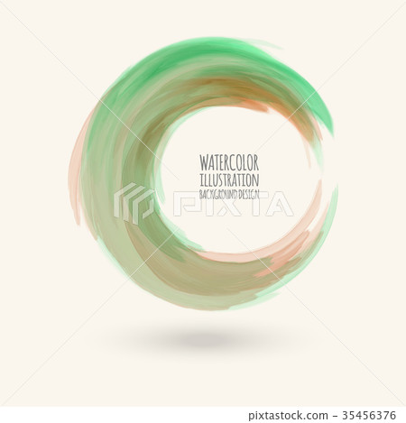 Watercolor circle texture. Vector circle elements 35456376