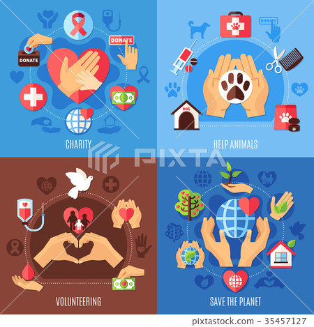 Charity Help Design Concept - Stock Illustration [35457127] - PIXTA