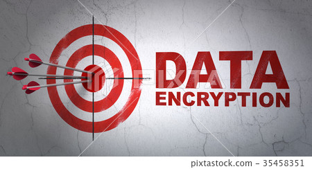 Privacy concept: target and Data Encryption on Privacy concept: target and Data Encryption on 35458351