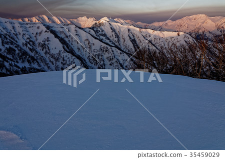 從Kashima-Shigatakedake線看到的晨燒針Nookidake / Tateyama 35459029