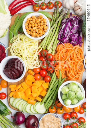 Ingredients for vegetarian snack buddha bowl Ingredients for vegetarian snack buddha bowl 35460645