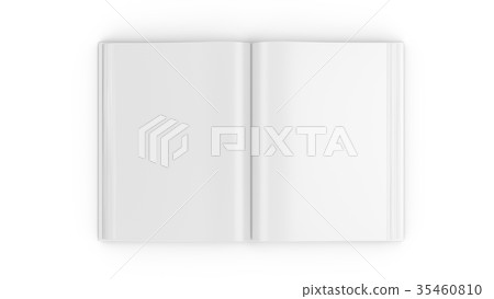 3D rendering blank book on white background 3D rendering blank book on white background 35460810