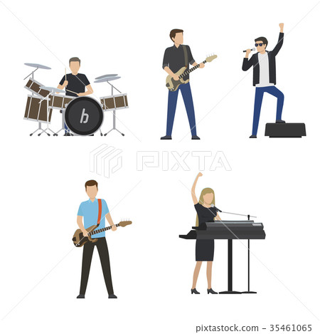 Faceless Musicians Plays on Instruments and Sing 35461065