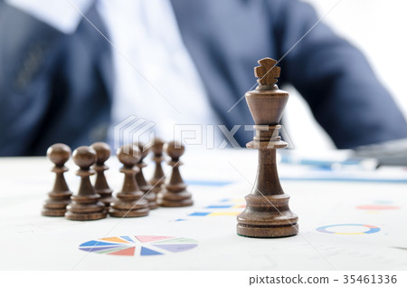 Chess business team leader concept 35461336