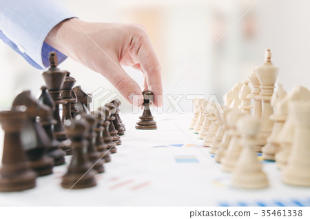 Chess financial business strategy concept. 35461338