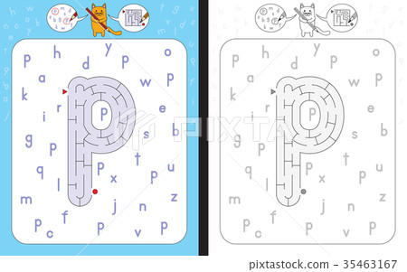 Maze letter p 35463167