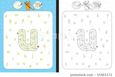 Maze letter u 35463172