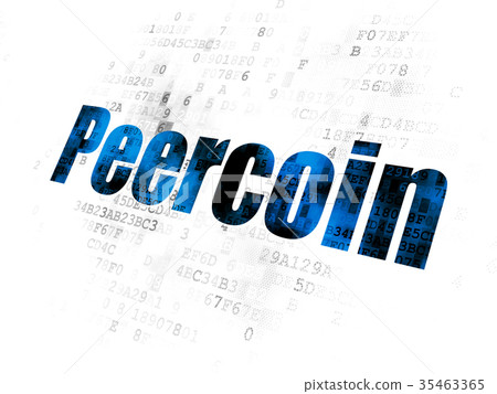 Blockchain concept: Peercoin on Digital background Blockchain concept: Peercoin on Digital background 35463365