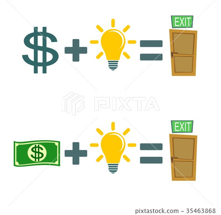 Way to exit . concept. set Way to exit . concept. set 35463868