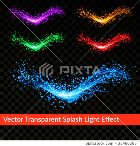 Abstract transparent splash light effect with glow Abstract transparent splash light effect with glow 35466268