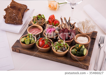 Fat, marinated mushrooms, home-made ajika, smoked Fat, marinated mushrooms, home-made ajika, smoked 35466827