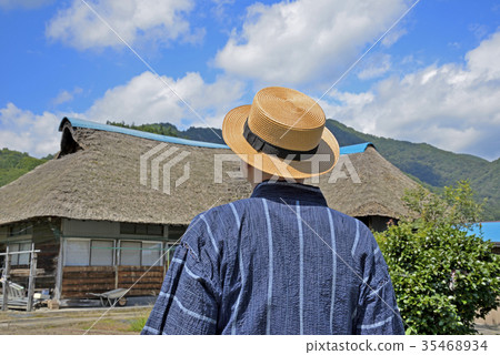 Senior enjoying a walk in the countryside Senior enjoying a walk in the countryside 35468934