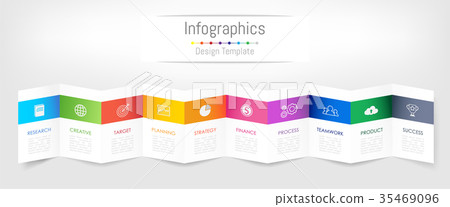 Infographic design elements with 10 options Infographic design elements with 10 options 35469096