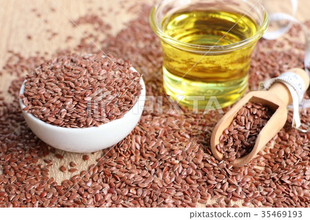 Flax seed with oil Flax seed with oil 35469193