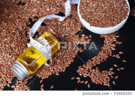 Flax seed with oil Flax seed with oil 35469205