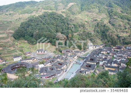World Heritage Fujian Tulou Pagoda Village Nanyuan County, Fujian Province, China World Heritage Fujian Tulou Pagoda Village Nanyuan County, Fujian Province, China 35469488