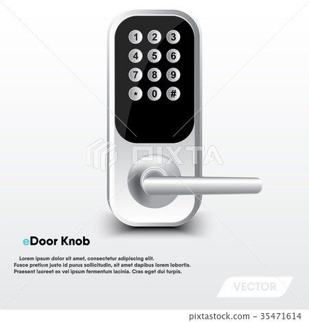 Electronic security door knop, Modern design 35471614