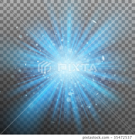 Blue burst color forces light. EPS 10 vector 35472537