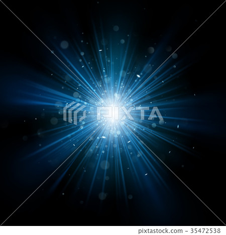 Blue light burst effect. EPS 10 vector 35472538