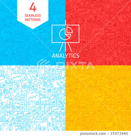 Line Analytics Patterns - Stock Illustration [35473940] - PIXTA