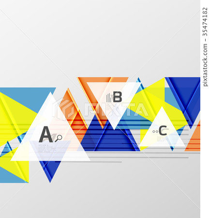 Color triangles background design Color triangles background design 35474182