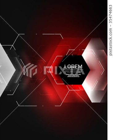 Digital techno abstract background, glowing Digital techno abstract background, glowing 35474663