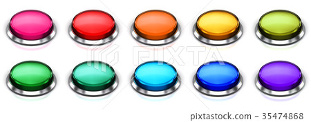 Set of color round buttons Set of color round buttons 35474868