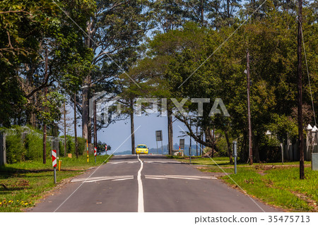 Road Yellow Car Speed Humps Route Road Yellow Car Speed Humps Route 35475713